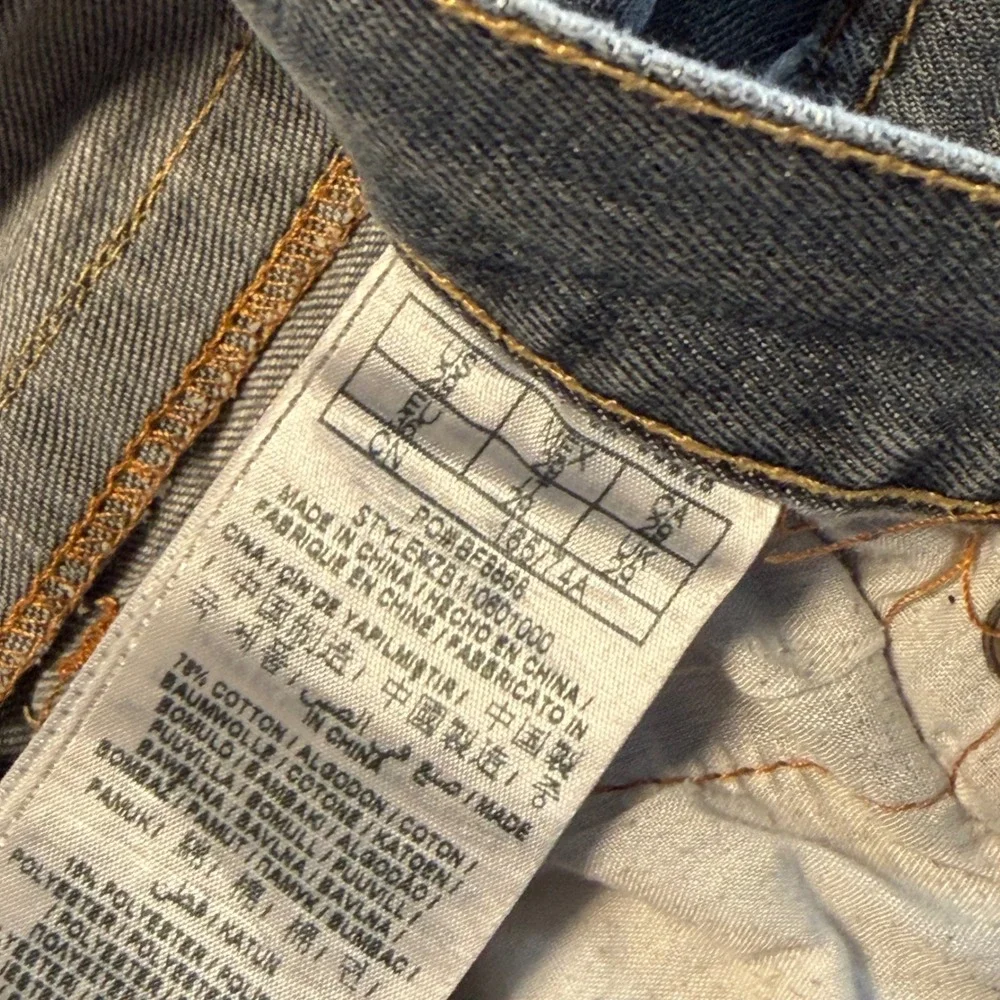 Y2K Guess Jayce Slim Bootcut Jeans Mens 29x30 Gray Distressed Denim